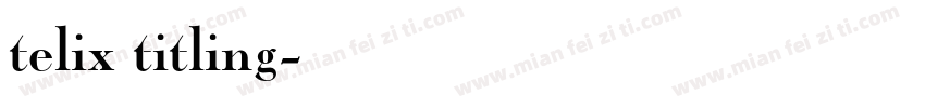 telix titling字体转换